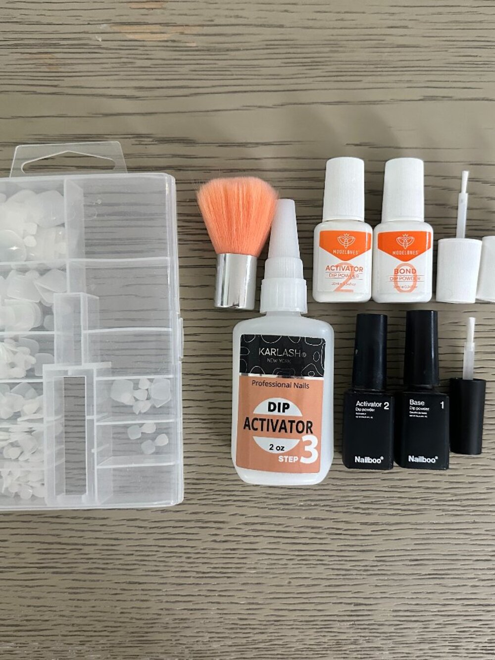 Modelone’s and Nailboo Complete Dip Powder Set including 21 colors and materials